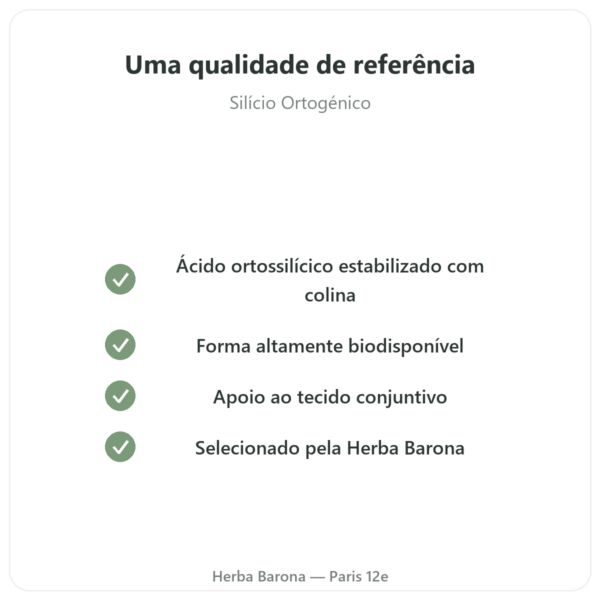 Silício Ortogénico natural 50 mg – frasco de 60 cápsulas qualidade Paris Herba Barona