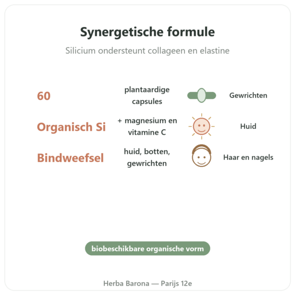 Silicium G7 Activ+ – 60 capsules – Silicium Laboratories voordelen en kerngegevens Paris Herba Barona