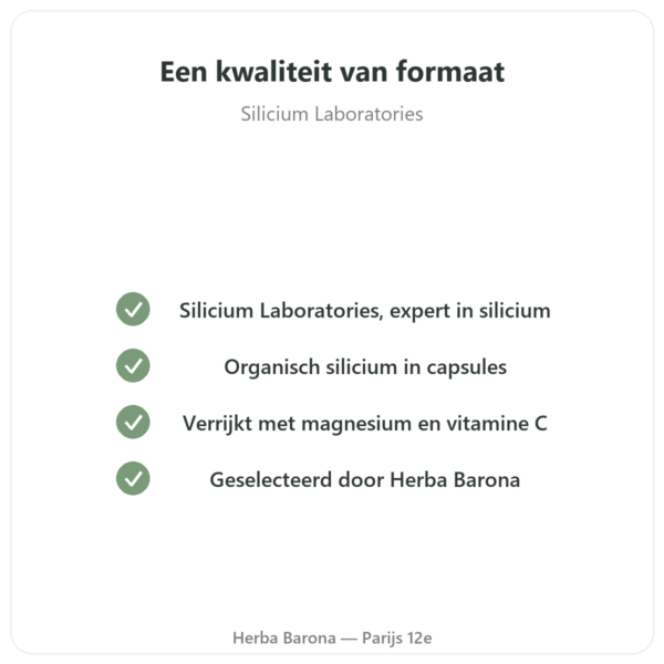 Silicium G7 Activ+ – 60 capsules – Silicium Laboratories kwaliteit Paris Herba Barona