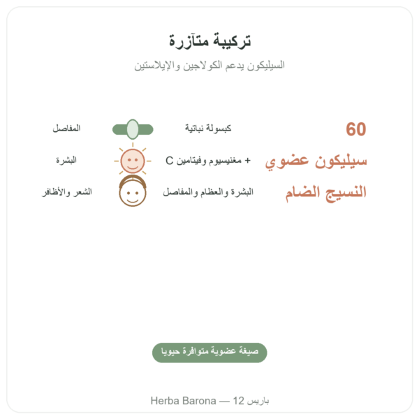 سيليسيوم G7 Activ+ – 60 كبسولة – Silicium Laboratories الفوائد والمعطيات الرئيسية Paris Herba Barona