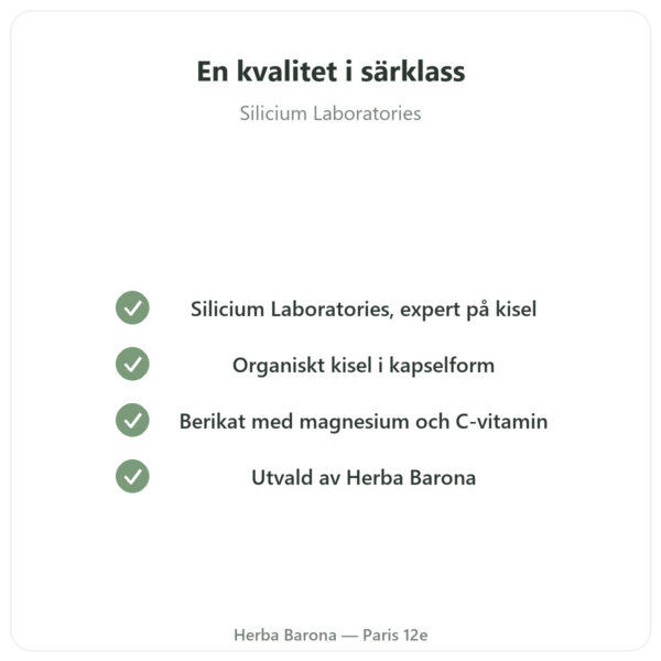 Silicium G7 Activ+ – 60 kapslar – Silicium Laboratories kvalitet Paris Herba Barona
