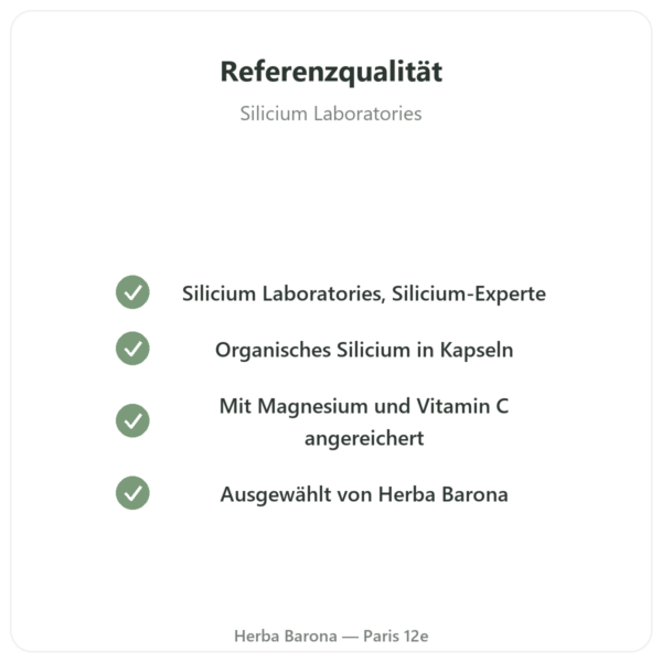 Silicium G7 Activ+ – 60 Kapseln – Silicium Laboratories Qualität Paris Herba Barona