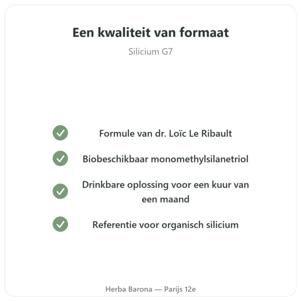 Silicium G7 Original 1L – Formule Loïc Le Ribault kwaliteit Paris Herba Barona