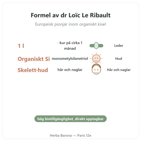 Organiskt Kisel G7 Original 1L – Loïc Le Ribault-formel fördelar och nyckelfakta Paris Herba Barona
