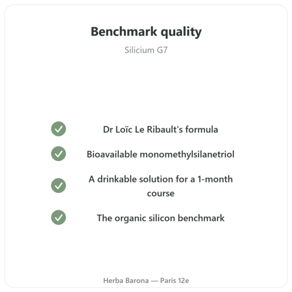 Silicium G7 Original 1L - Loic Le Ribault Formula quality Paris Herba Barona