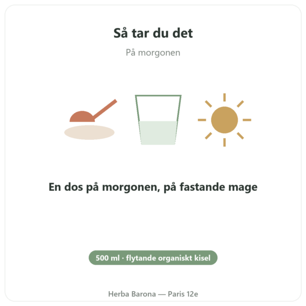 Organiskt Kisel G5 500 ml användning och dosering Paris Herba Barona