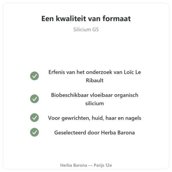Silicium Organisch G5 500 ml kwaliteit Paris Herba Barona