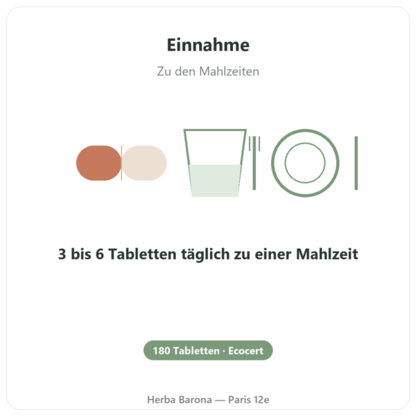 Spirulina – Flamant Vert – 180 Tabletten – Ecocert Anwendung und Dosierung Paris Herba Barona