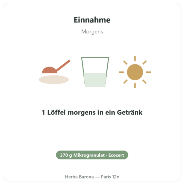 Spirulina – Flamant Vert – Mikrogranulat 370 g – Ecocert Anwendung und Dosierung Paris Herba Barona