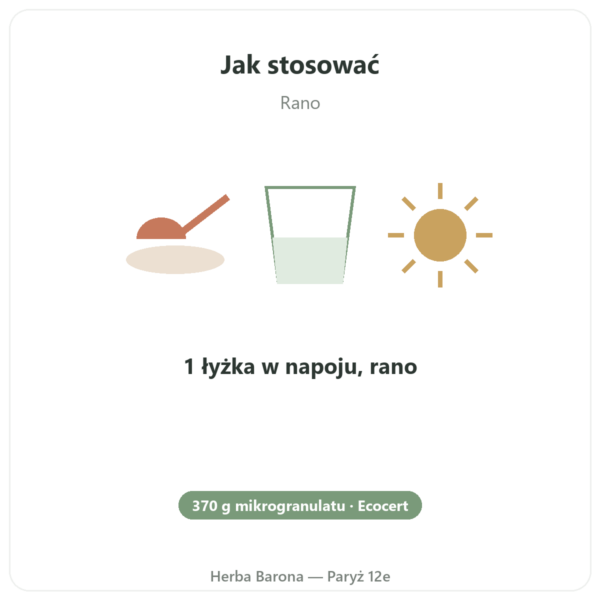 Spirulina – Flamant Vert – mikro-granulki 370 g – Ecocert sposób użycia i dawkowanie Paris Herba Barona