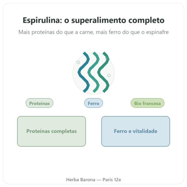Spirulina Francesa BIO – Dynveo – 500 comprimidos apresentação Paris Herba Barona