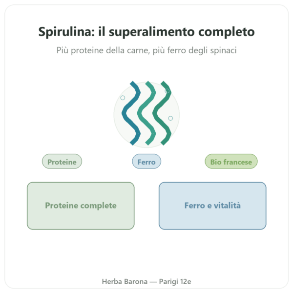 Spirulina Francese BIO – Dynveo – 500 compresse presentazione Paris Herba Barona