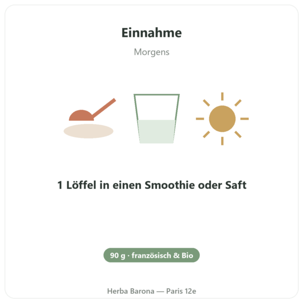 Bio-Spirulina Splitter 90 g – Dynveo Anwendung und Dosierung Paris Herba Barona