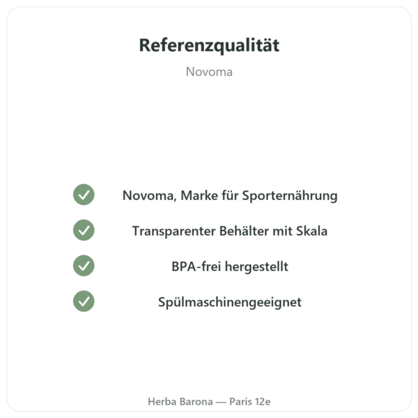 Sport-Shaker 400 ml – Novoma Qualität Paris Herba Barona