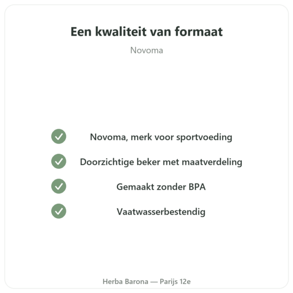 Sportshaker 400 ml Novoma kwaliteit Paris Herba Barona