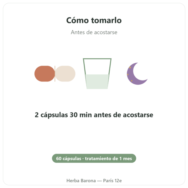 Sueño 6 – Dynveo – Conciliación y sueño reparador – 60 cápsulas – Cura 1 mes modo de empleo y dosis Paris Herba Barona