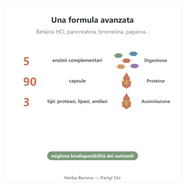Super Enzymes Digestive – 90 Capsule – Now Foods benefici e dati chiave Paris Herba Barona