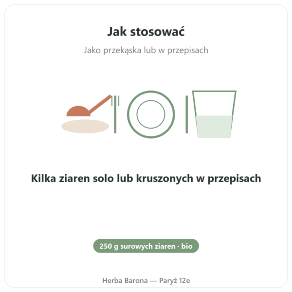 Surowe ziarna kakaowca bio, odmiana criollo 250 g – Saldac sposób użycia i dawkowanie Paris Herba Barona