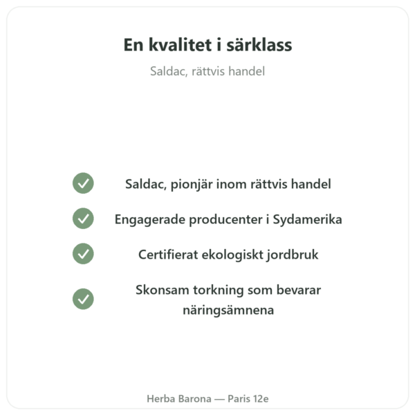 Svart Maca Bio pulver Pederoso – Saldac – 250 g kvalitet Paris Herba Barona