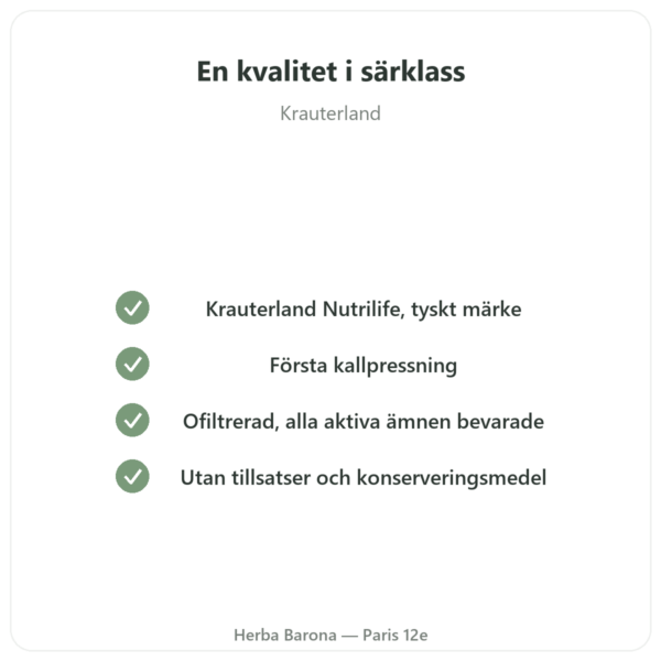 Svartkumminolja Ofiltrerad 1L Krauterland – Köp kvalitet Paris Herba Barona
