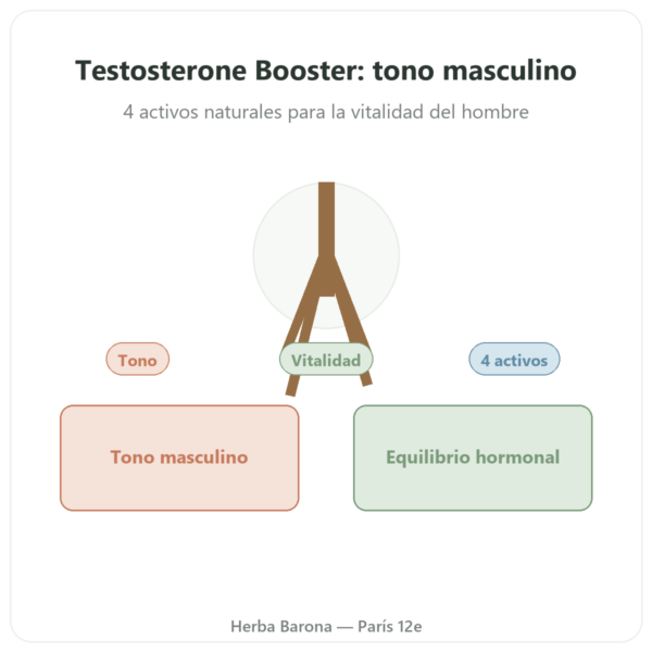 Testosterone Booster – Nutrimuscle – 120 Cápsulas presentación Paris Herba Barona