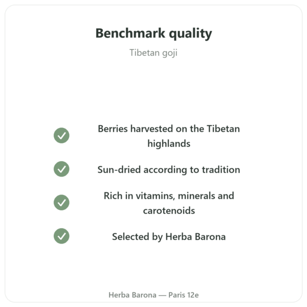 Tibetan Goji Berries – 250 g quality Paris Herba Barona