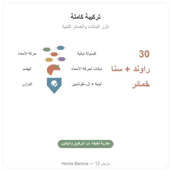 عبور معوي Essence Pure 30 كبسولة الفوائد والمعطيات الرئيسية Paris Herba Barona