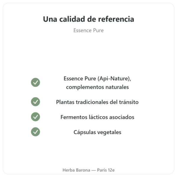 Tránsito Intestinal Essence Pure – 30 Cápsulas calidad Paris Herba Barona