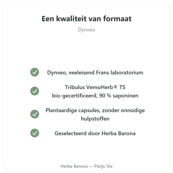 Biologische Tribulus Dynveo VemoHerb TS kwaliteit Paris Herba Barona