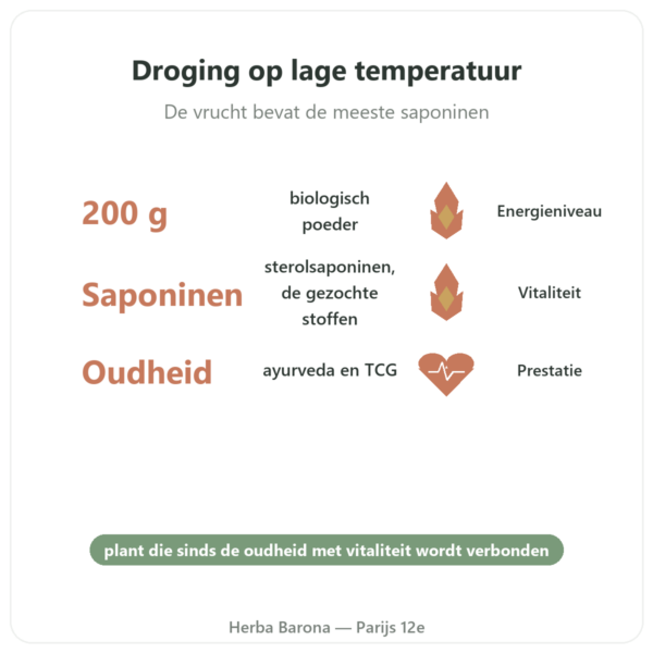 Tribulus Terrestris Bio Poeder 200g – Premium – Vegetopie voordelen en kerngegevens Paris Herba Barona