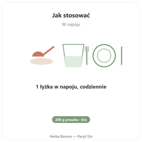 Tribulus Terrestris Bio w proszku 200g – Premium sposób użycia i dawkowanie Paris Herba Barona