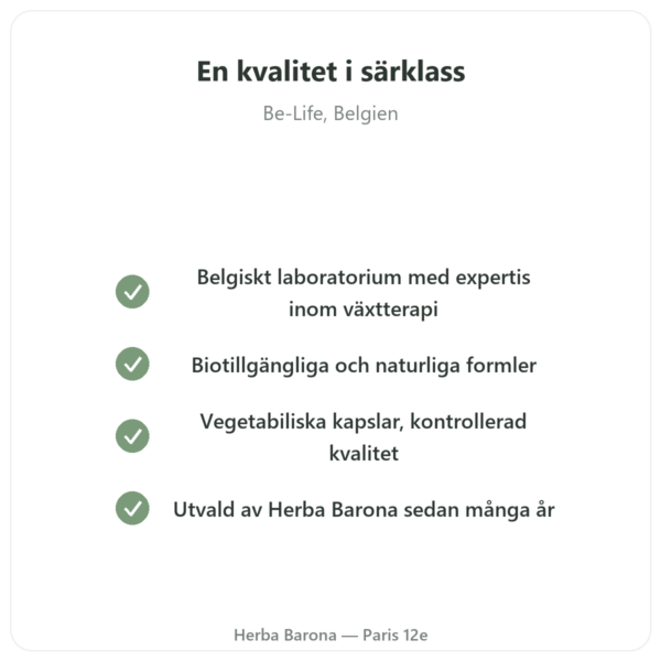 Tryptofan 200 mg – Be-Life – 90 kapslar kvalitet Paris Herba Barona