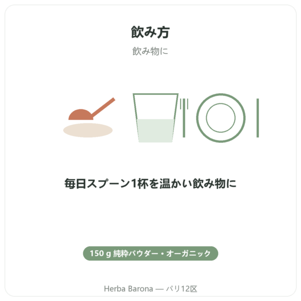 トゥルシー オーガニック(ホーリーバジル) – パウダー袋入り – 150 g – Ayur-vana directions and dosage Paris Herba Barona