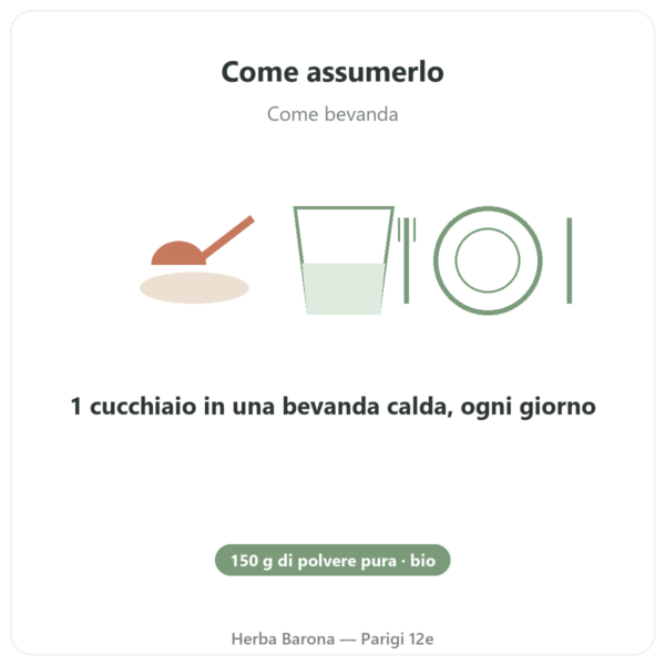 Tulsi Bio (Basilico Sacro) in Polvere – Ayur-vana – 150 g modo d'uso e dosaggio Paris Herba Barona