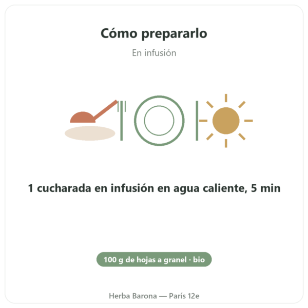 Tulsi Bio a Granel – Bolsa de 100 g – Ayur-vana modo de empleo y dosis Paris Herba Barona