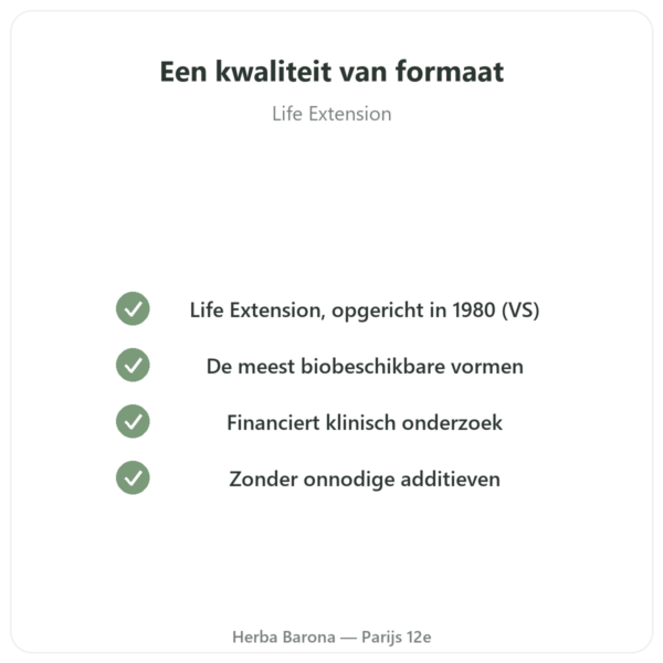 Two-Per-Day Multivitamines Life Extension - 60 caps kwaliteit Paris Herba Barona