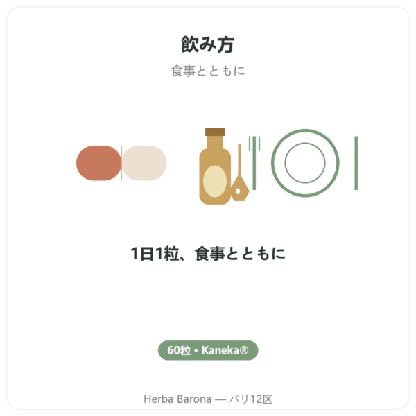 ユビキノール 100 mg CoQ10 – 60カプセル – Dynveo directions and dosage Paris Herba Barona