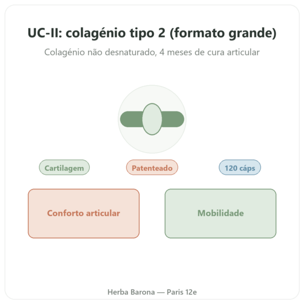 UC-II Colágeno Tipo 2 – Now Foods – 120 cápsulas apresentação Paris Herba Barona