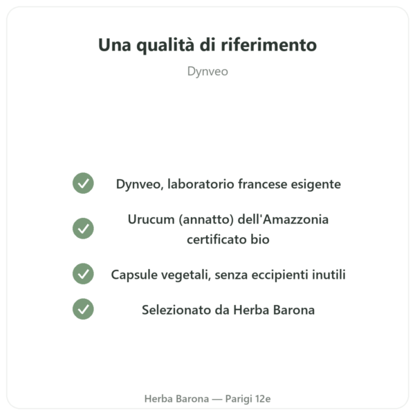 Urucum BIO – Dynveo – 120 capsule – 600 mg qualità Paris Herba Barona