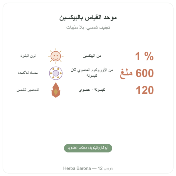 أوروكوم العضوي – Dynveo – 120 كبسولة – 600 ملغ الفوائد والمعطيات الرئيسية Paris Herba Barona