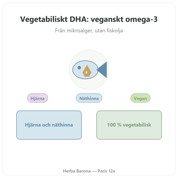 Vegetabiliskt DHA 250 mg / 60 kapslar – Dynveo presentation Paris Herba Barona