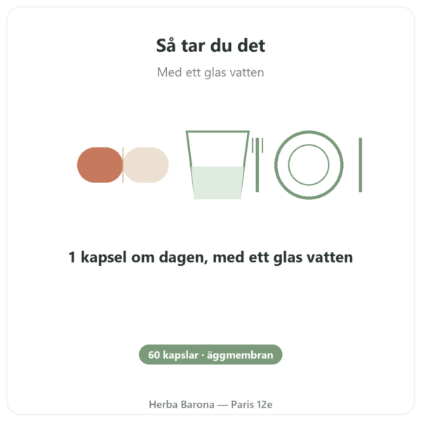 Vegetariskt Kollagen – Dynveo – 60 kapslar – kollagen, elastin, hyaluronsyra användning och dosering Paris Herba Barona