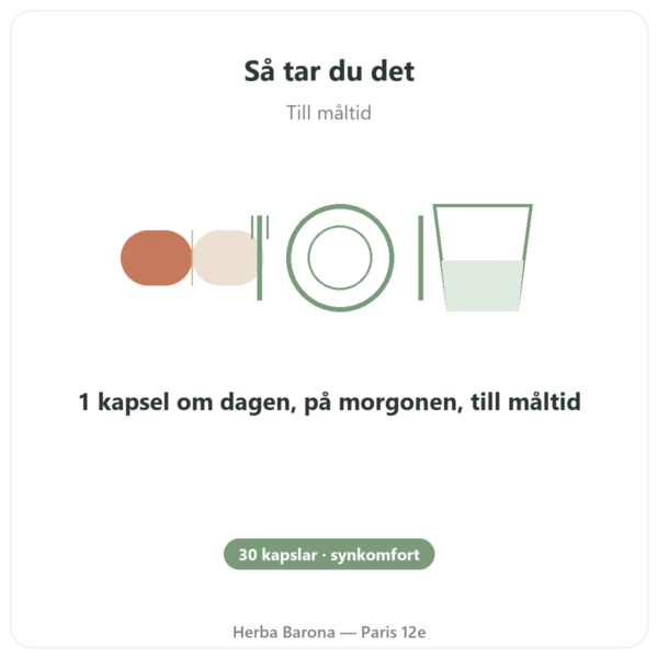 Vilux 24 – Be-Life – 30 kapslar – Synkomfort användning och dosering Paris Herba Barona