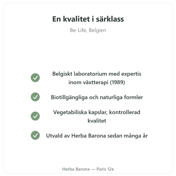 Vilux 24 – Be-Life – 30 kapslar – Synkomfort kvalitet Paris Herba Barona