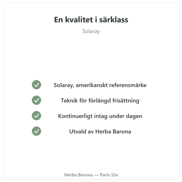 Vitamin C 1000 mg Solaray långtidsverkande – 100 tabletter kvalitet Paris Herba Barona