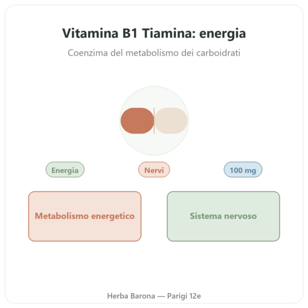 Vitamina B-1 Tiamina – Now Foods – 100mg – 100 Compresse presentazione Paris Herba Barona
