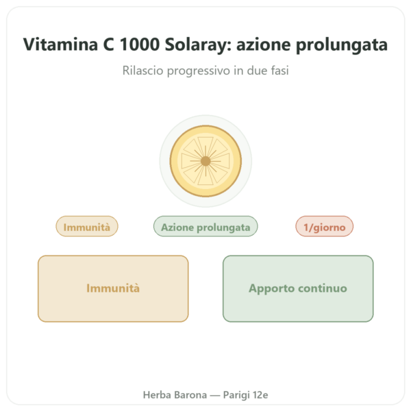 Vitamina C 1000mg Solaray azione prolungata – 100 compresse presentazione Paris Herba Barona