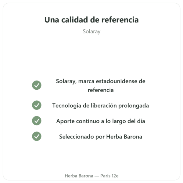 Vitamina C 1000 mg Solaray Liberación Prolongada – 100 Comprimidos calidad Paris Herba Barona