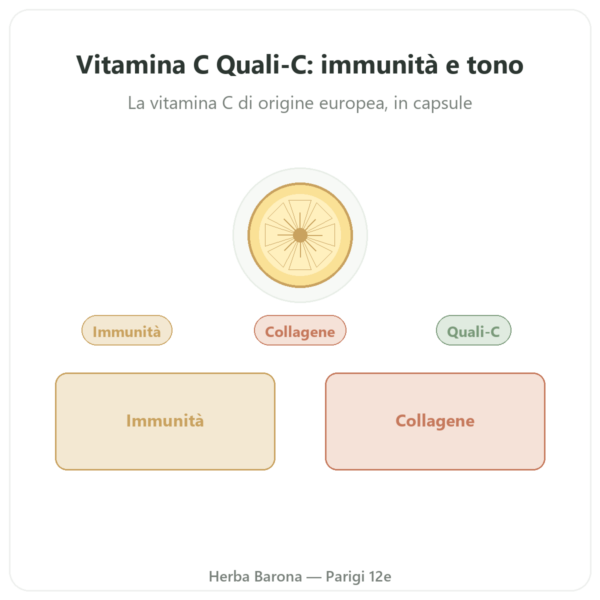Vitamina C Quali®-C – Dynveo – 500mg – 60 capsule presentazione Paris Herba Barona