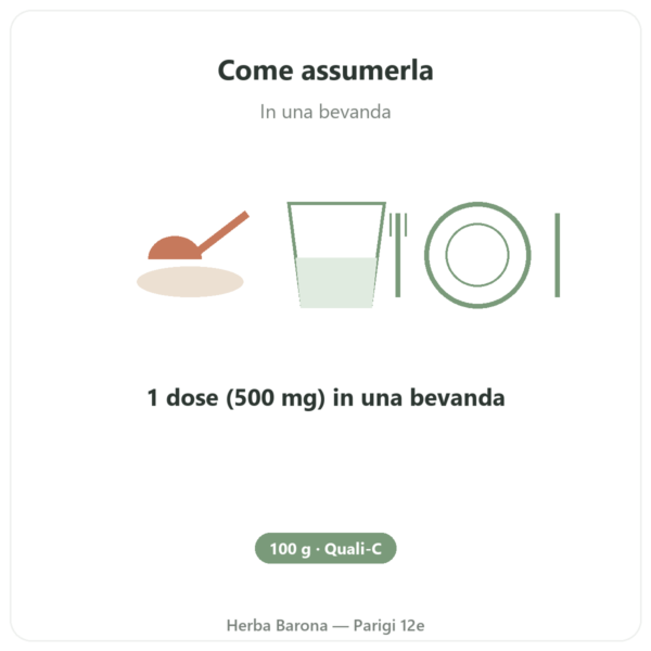 Vitamina C pura Quali®-C polvere 100 g – Dynveo modo d'uso e dosaggio Paris Herba Barona